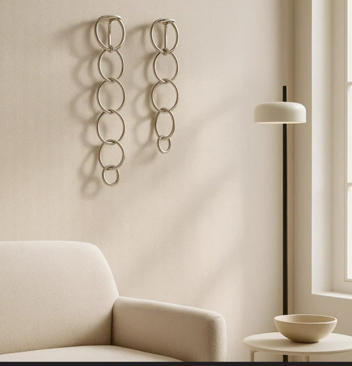 Amara Hanging Chain Sculpture Wall Decor for Home Accent