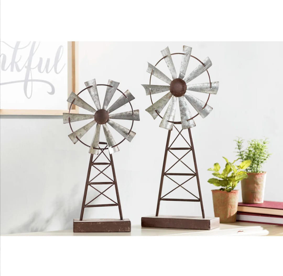 Rosa  Farmhouse Metal Table Top Décor Set