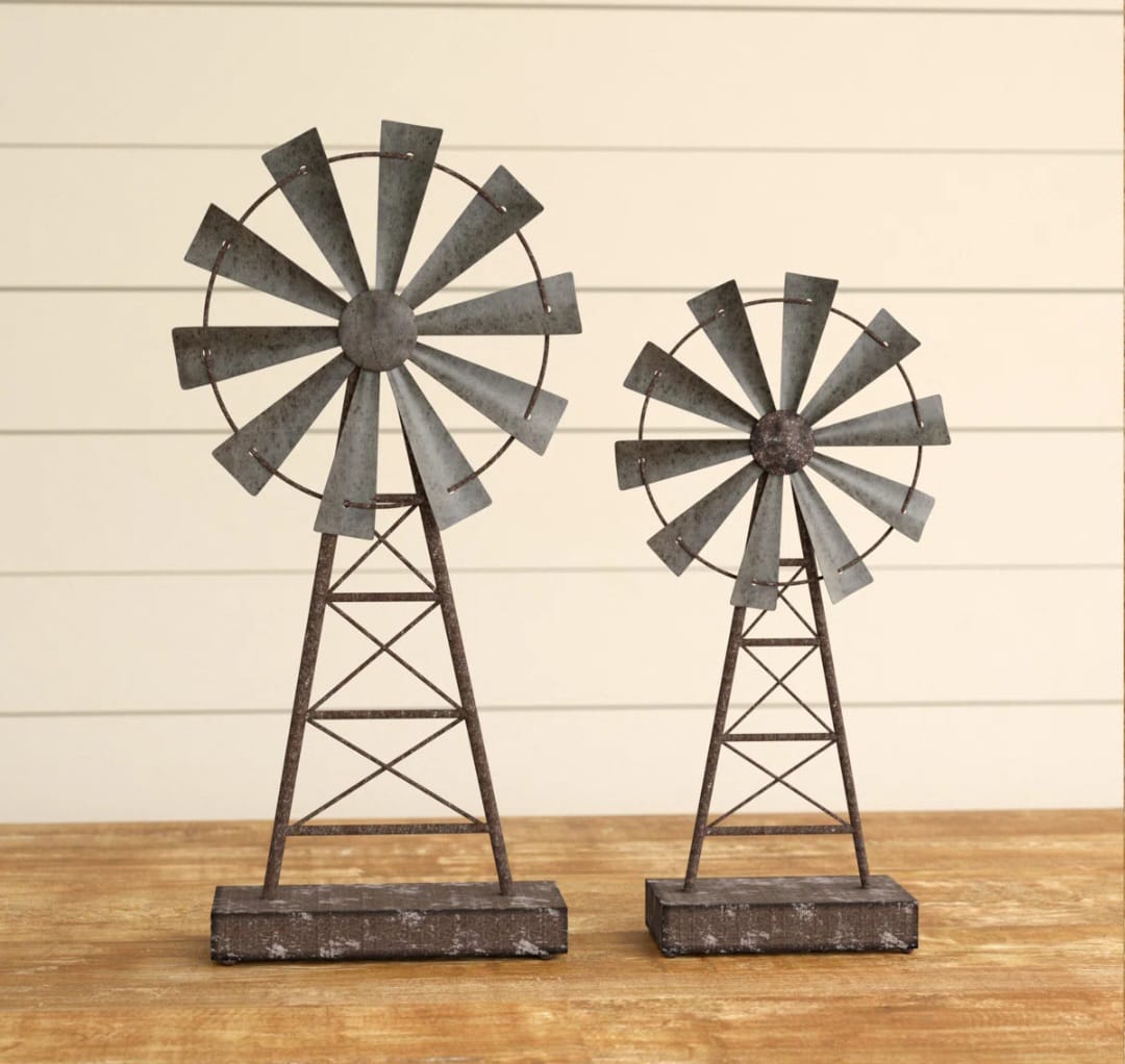 Rosa  Farmhouse Metal Table Top Décor Set