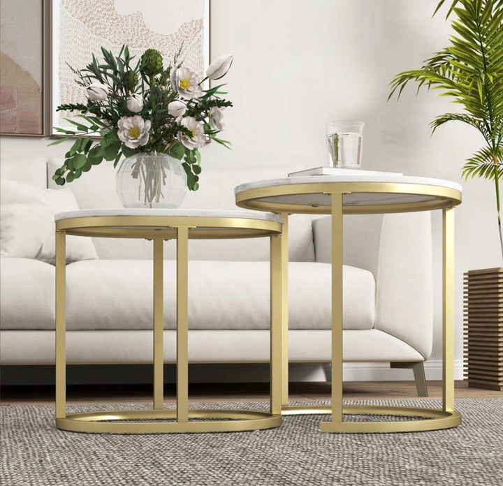 Soba Round Nesting Table Set of 2
