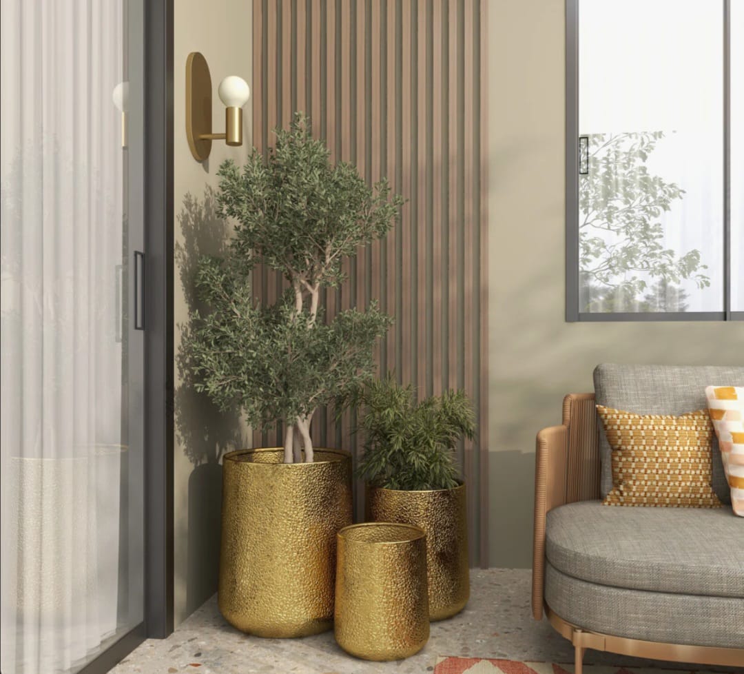 Lasa Luxury Metal Pot Planter set of 3