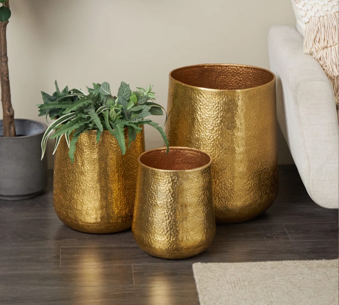 Lasa Luxury Metal Pot Planter set of 3