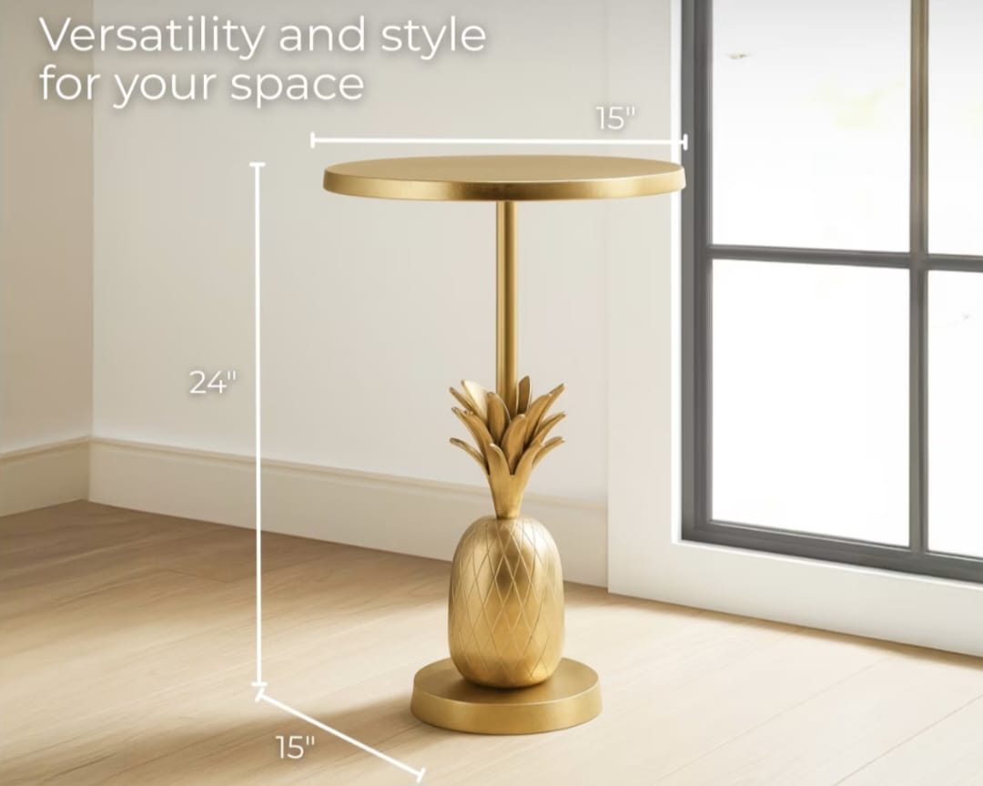 Velar Accent Table with Pineapple Base