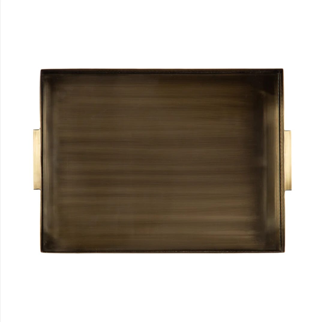 Yasmine Round Hammered Metal Serving Tray