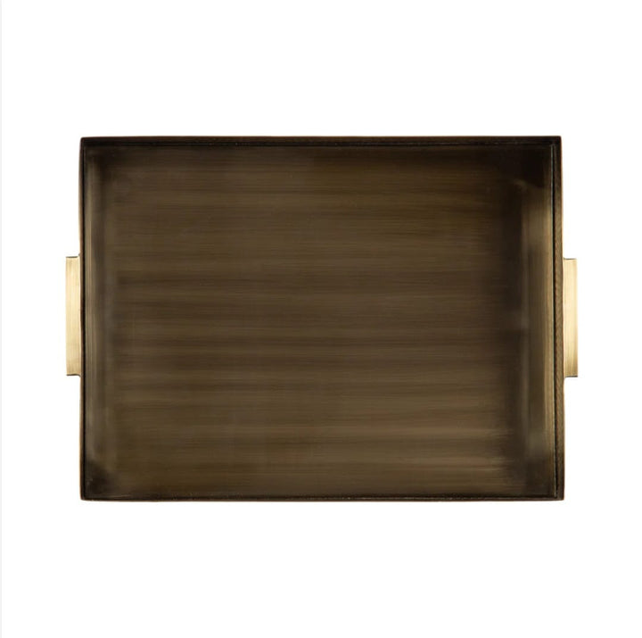 Yasmine Round Hammered Metal Serving Tray