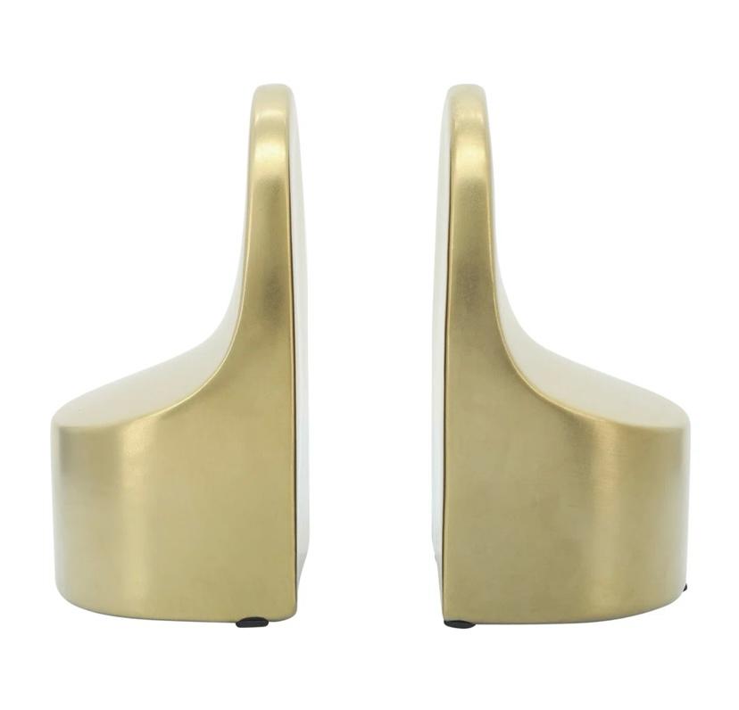 Alex Contemporary Bookends, Gold set of 2