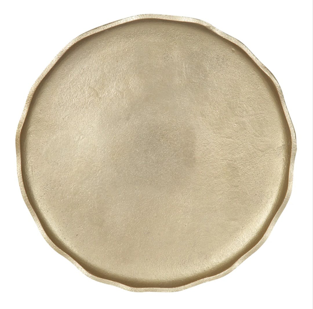 Rory Round Metal Footed Tray