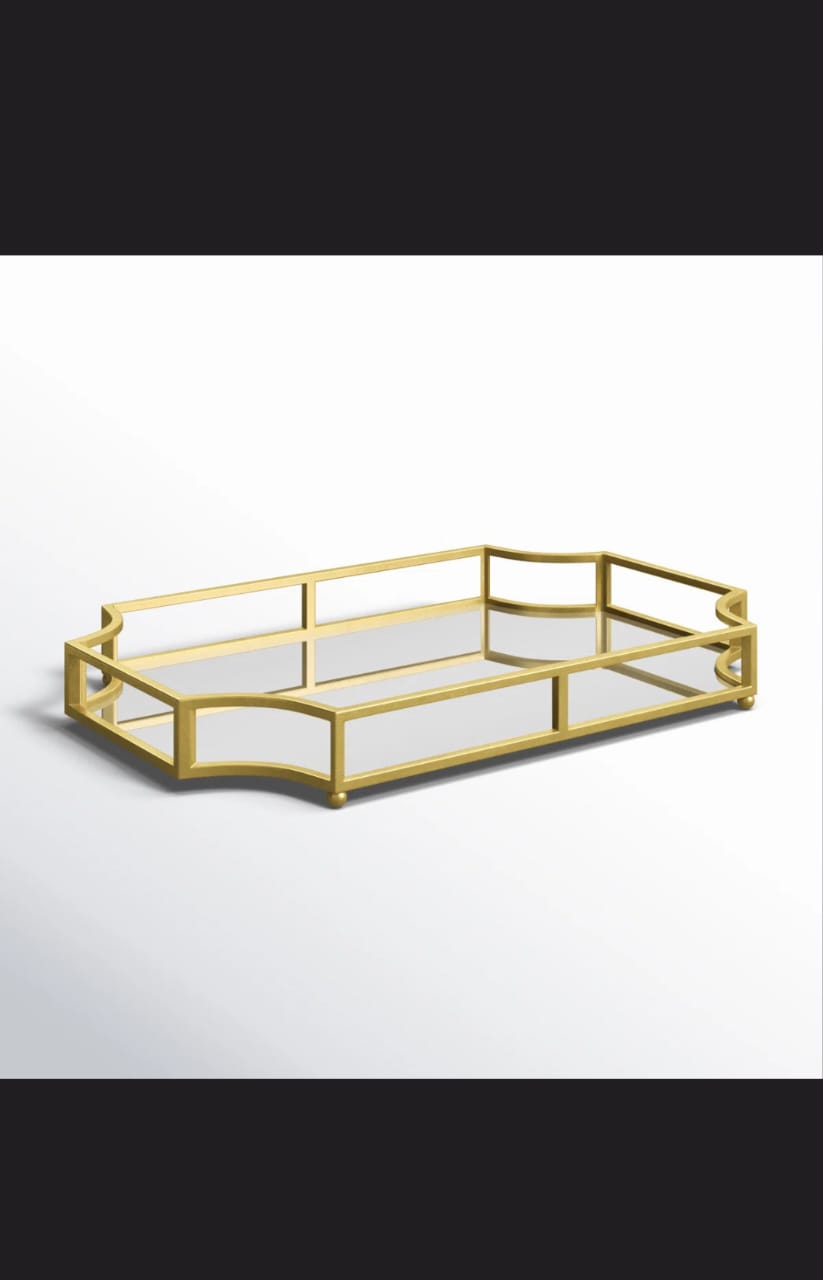 Rosa Mirrored Glass Tray