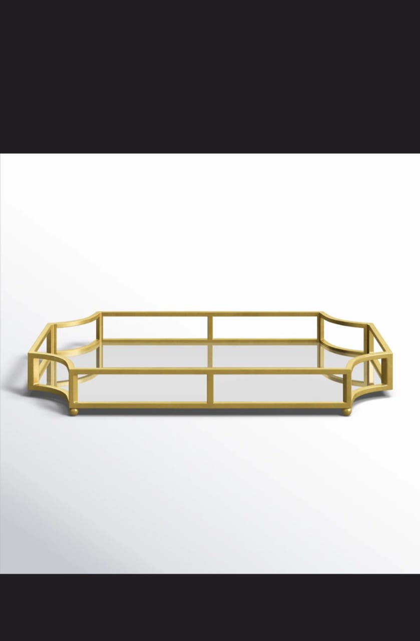 Rosa Mirrored Glass Tray