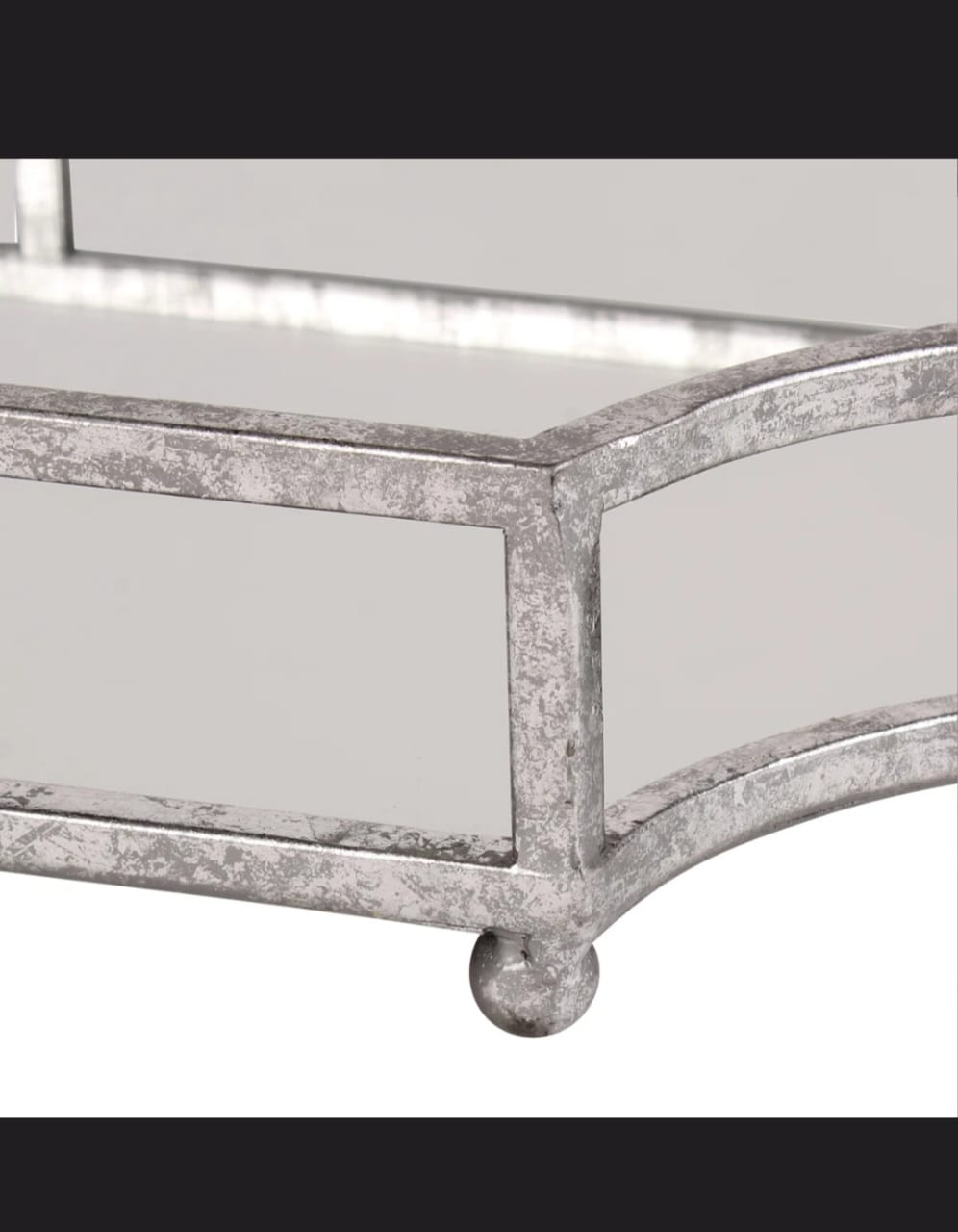 Nestia mirrored glass tray