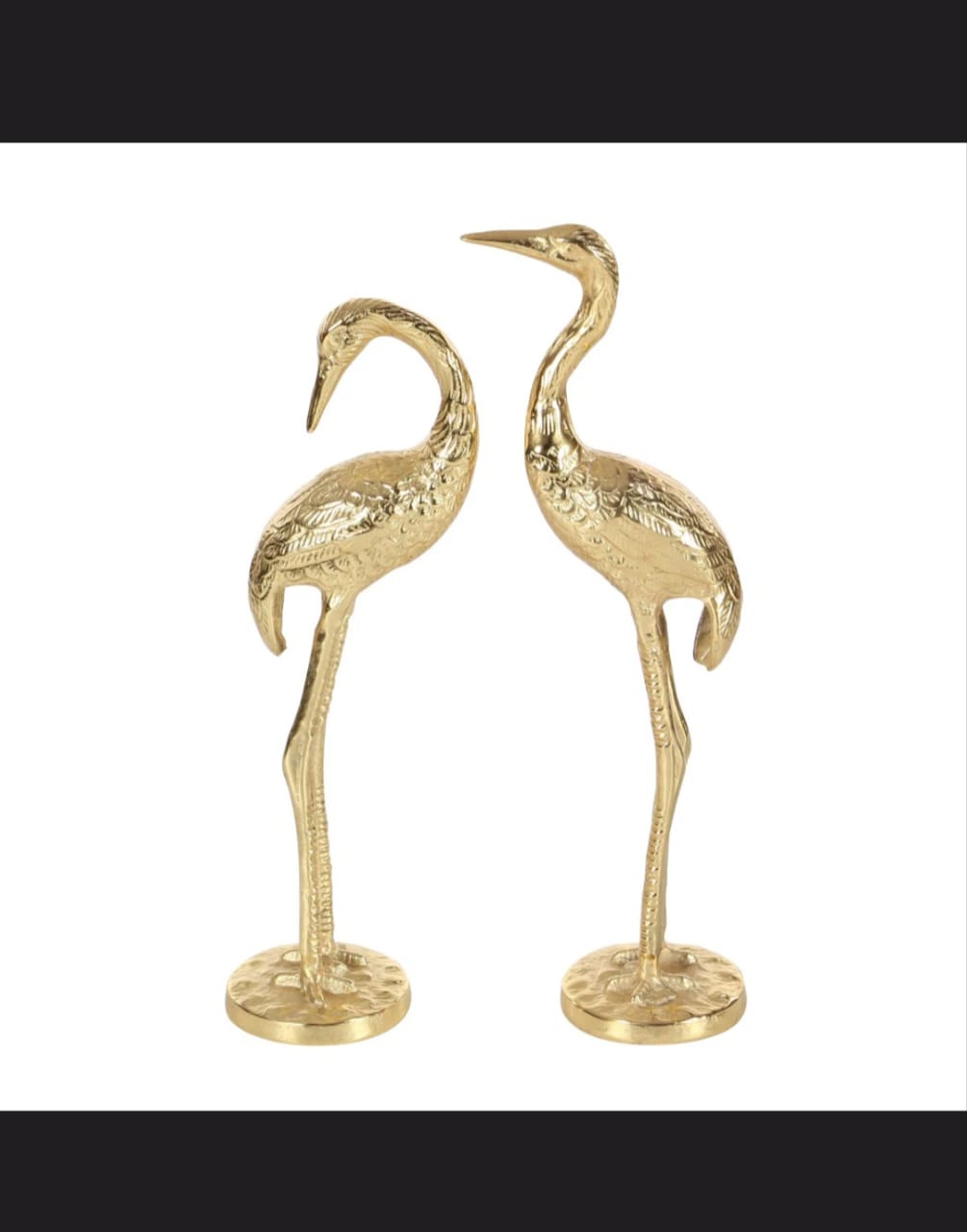Nova  Gold Aluminum Metal Flamingo set of 2