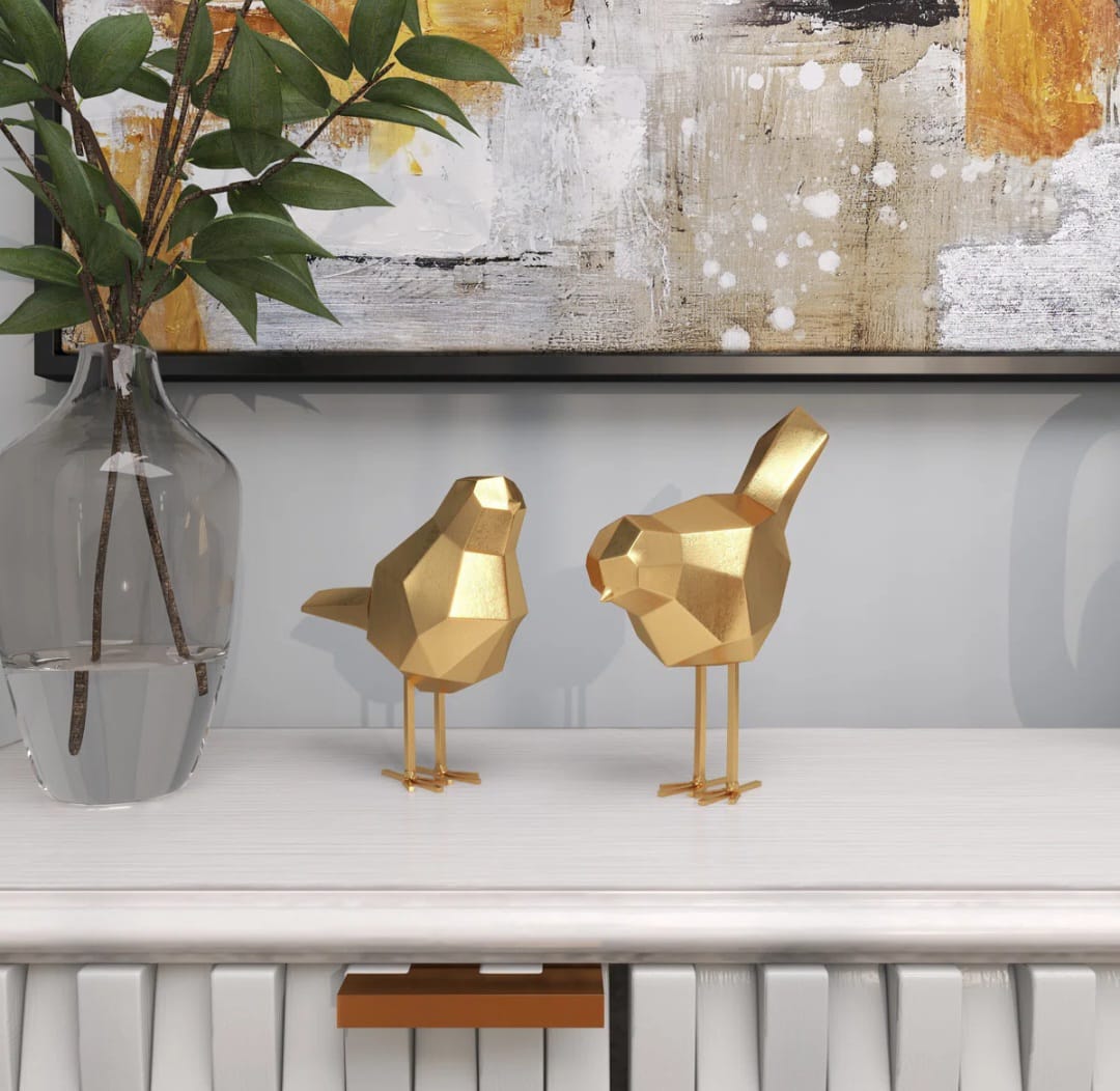 Salara    Birds   Set   of   2   Decorative   Accent