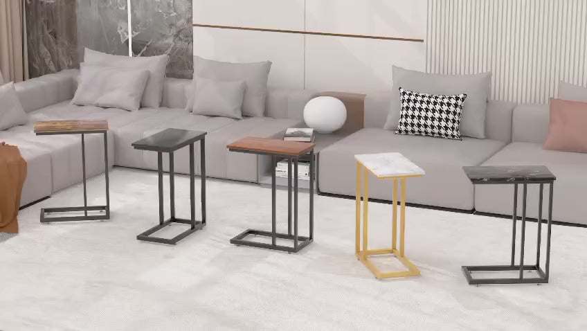 Auxter C Shaped End Table  set of 2