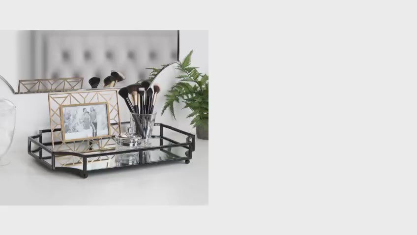 Rosa Mirrored Glass Tray