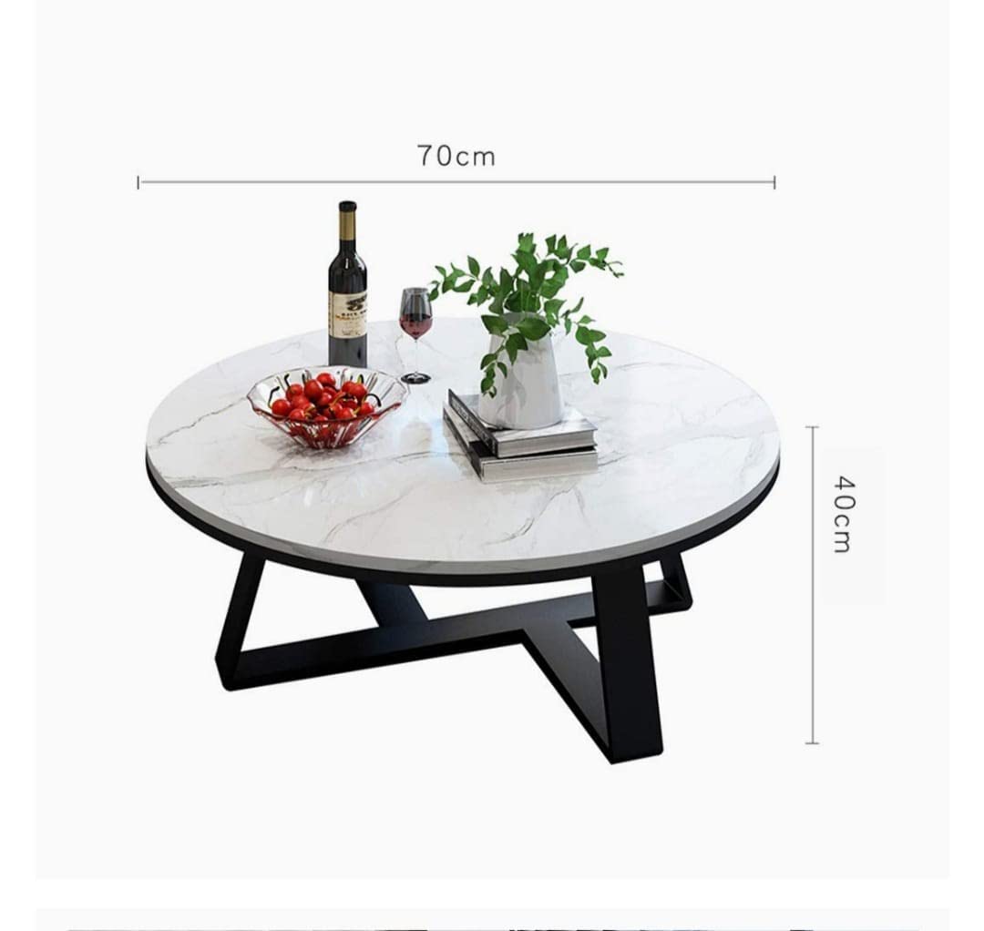 HOMEROX Floor Metal and Marble Centre/Nesting/Coffe Table